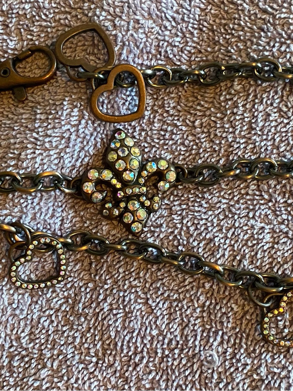 Rhinestone boot jewelry.